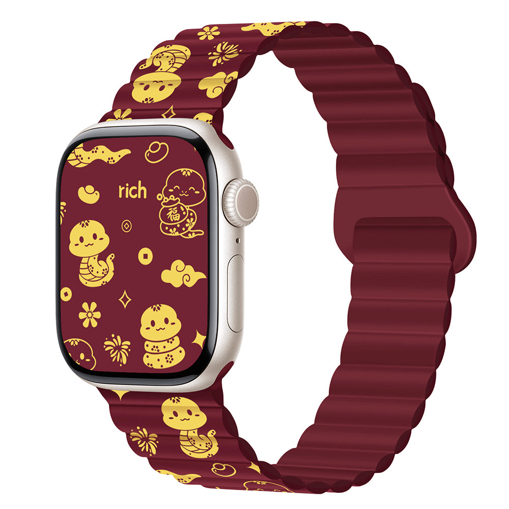 Magnetic silicone strap for Apple Watch