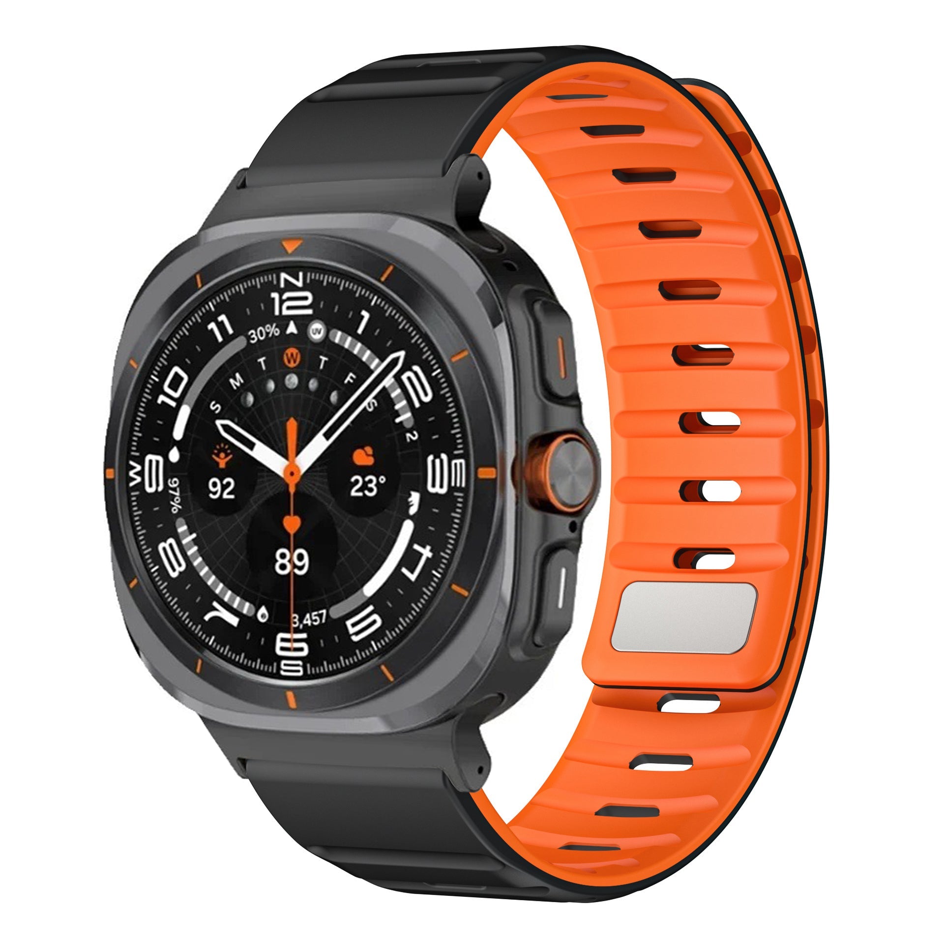 Sport Silicone Magnetic Buckle Watch Strap for Samsung Galaxy Watch 7 Ultra