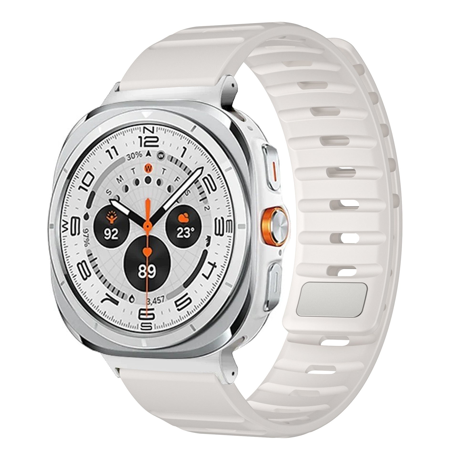 Sport Silicone Magnetic Buckle Watch Strap for Samsung Galaxy Watch 7 Ultra