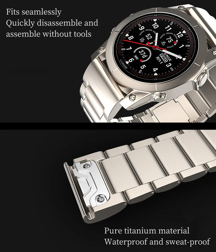 Titanium Magnetic Buckle Watch Band for Garmin Watches