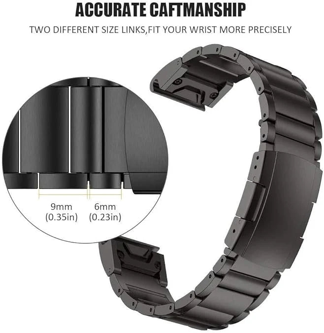 Titanium Watch Band Quick Install Strap for Garmin Fenix 8/7X/6X Pro/5X