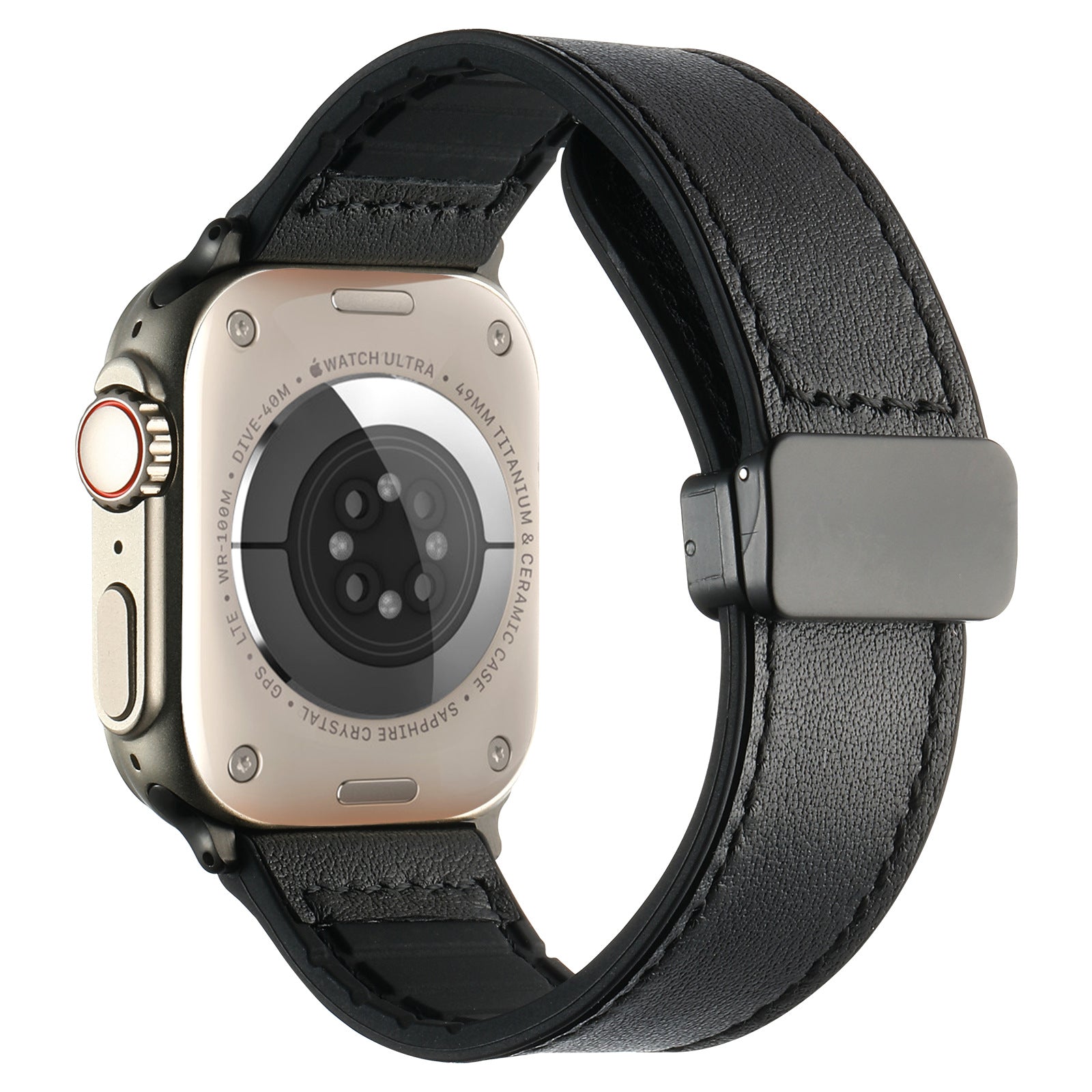 Silicone Magnetic Leather Strap For Apple Watch