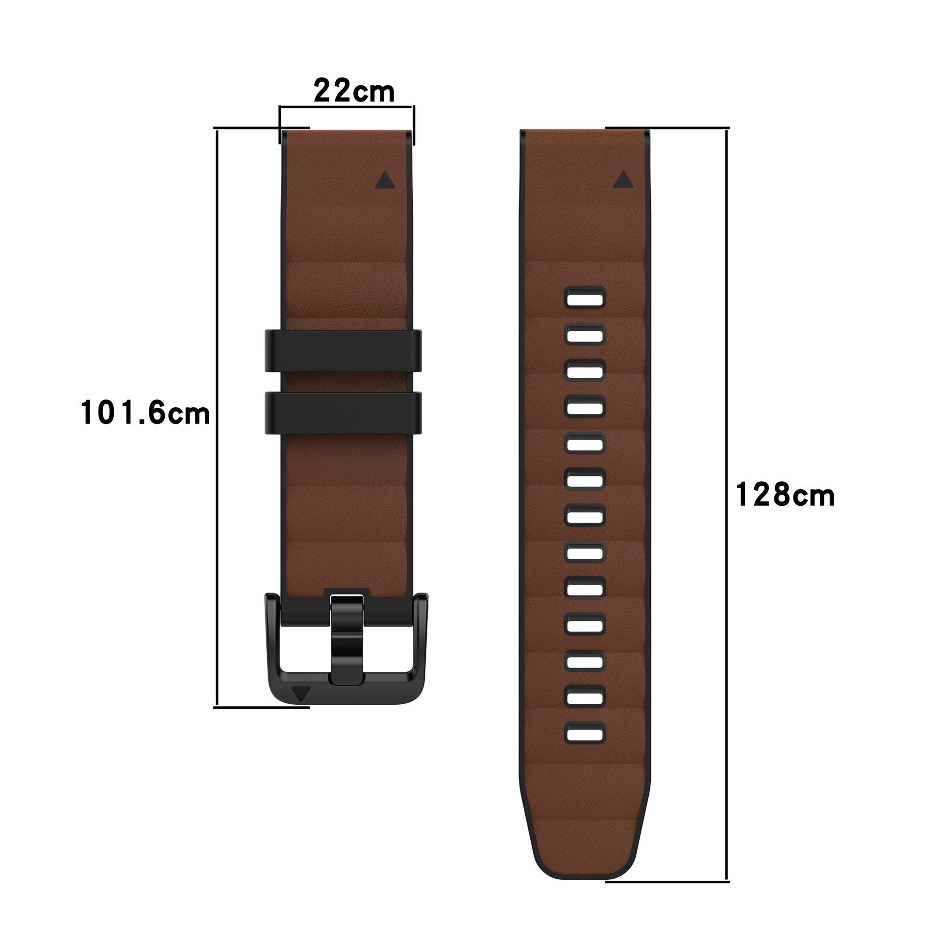 Silicone Leather + Nylon Fabric Strap For Garmin