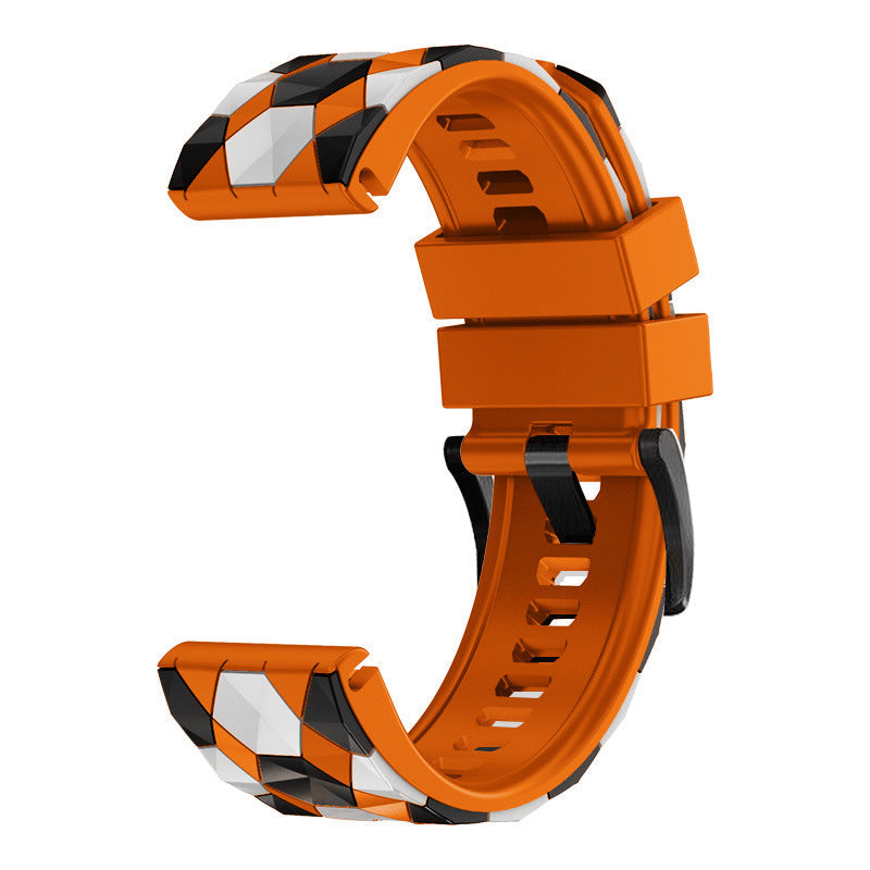 Football Pattern Sports Strap for Garmin Fenix 8 7 7X 6 6X 5X
