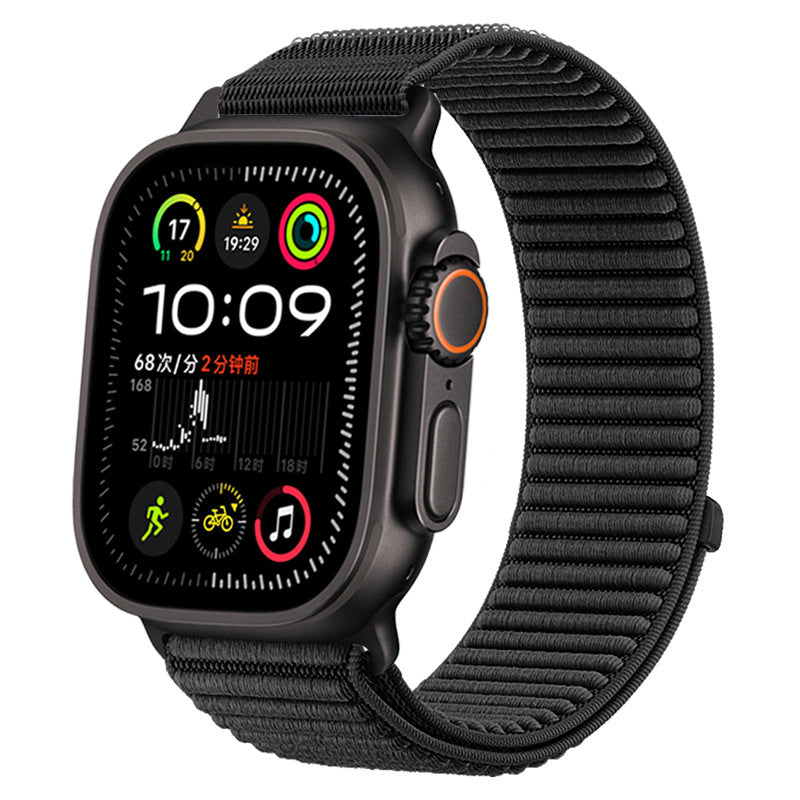 Mountain Pattern Nylon Loop Strap For Apple Watch