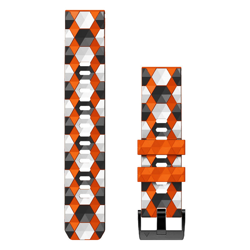 Football Pattern Sports Strap for Garmin Fenix 8 7 7X 6 6X 5X
