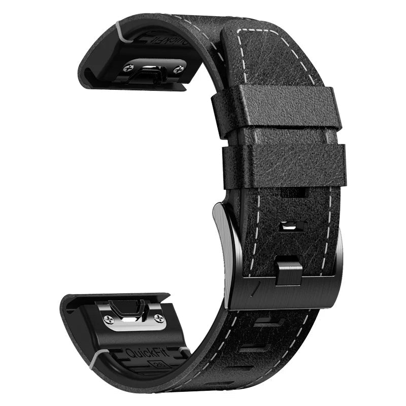 TPU+LeatherBand For Garmin Fenix 8 7X 6X Pro