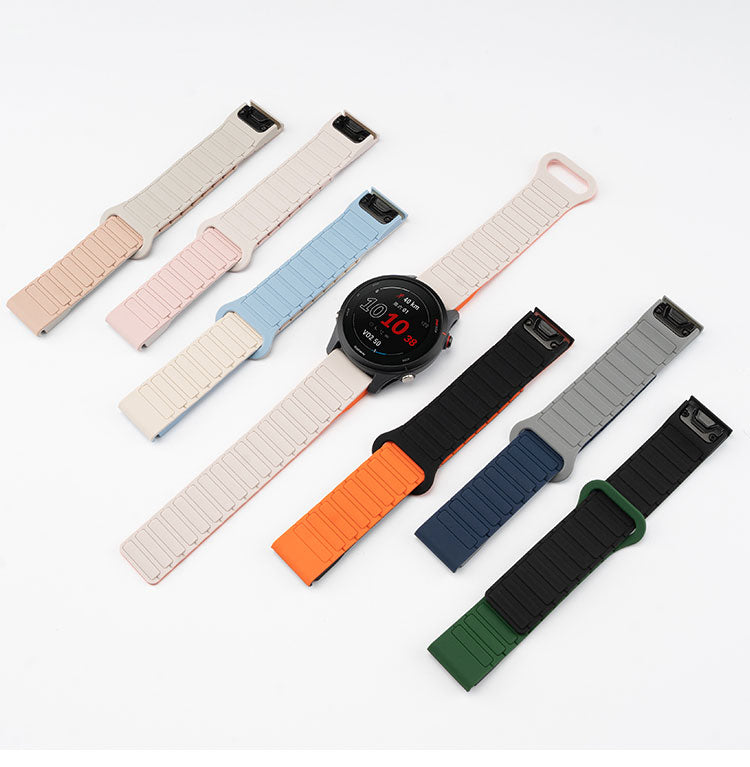 Silicone Magnetic Loop Band For Garmin Fenix 8 5X 6 Pro 6X 7 7X