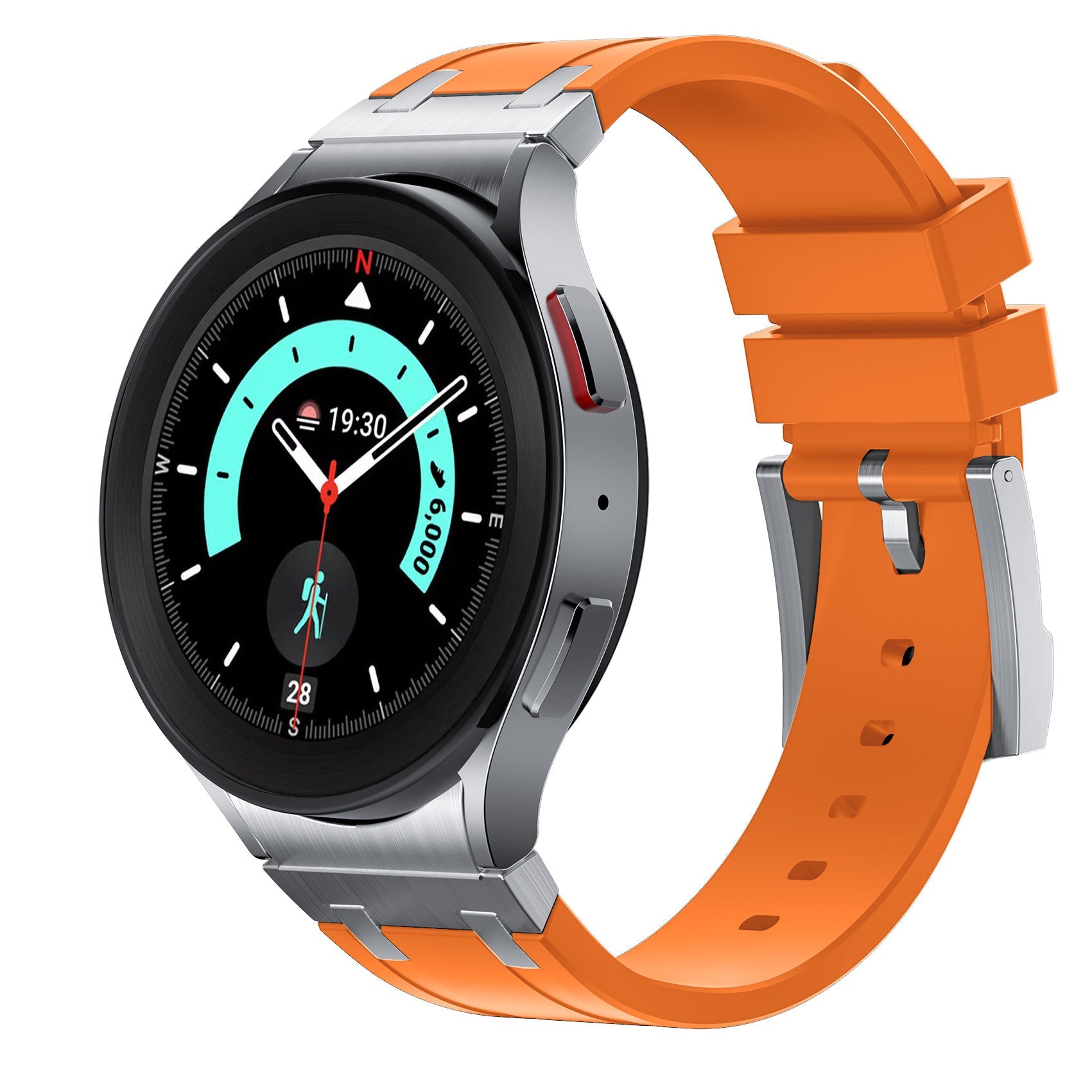 NEW AP Thick Silicone Band With Titanium Adapter For Samsung Watch Ultra/ Classic 4 /5 /Pro/6 / 7