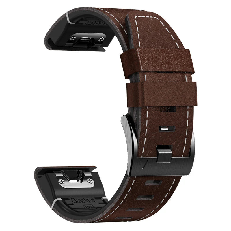 TPU+LeatherBand For Garmin Fenix 8 7X 6X Pro