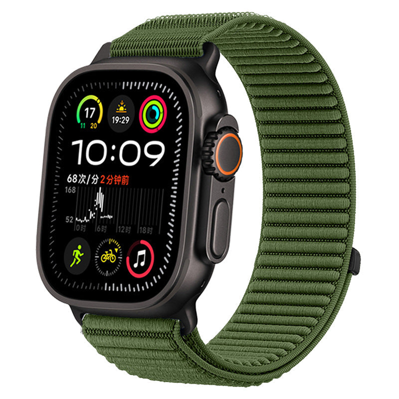 Mountain Pattern Nylon Loop Strap For Apple Watch