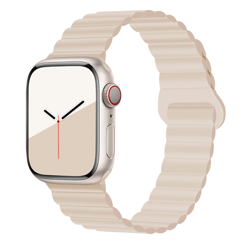 Magnetic silicone strap for Apple Watch