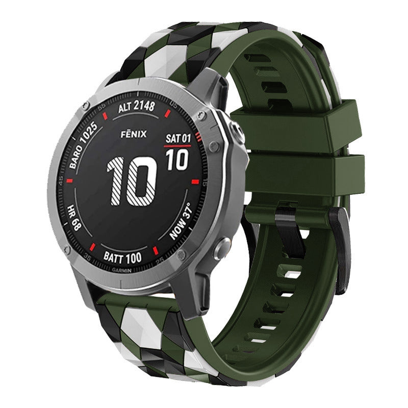 Football Pattern Sports Strap for Garmin Fenix 8 7 7X 6 6X 5X