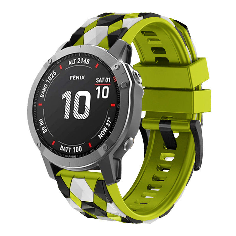 Football Pattern Sports Strap for Garmin Fenix 8 7 7X 6 6X 5X
