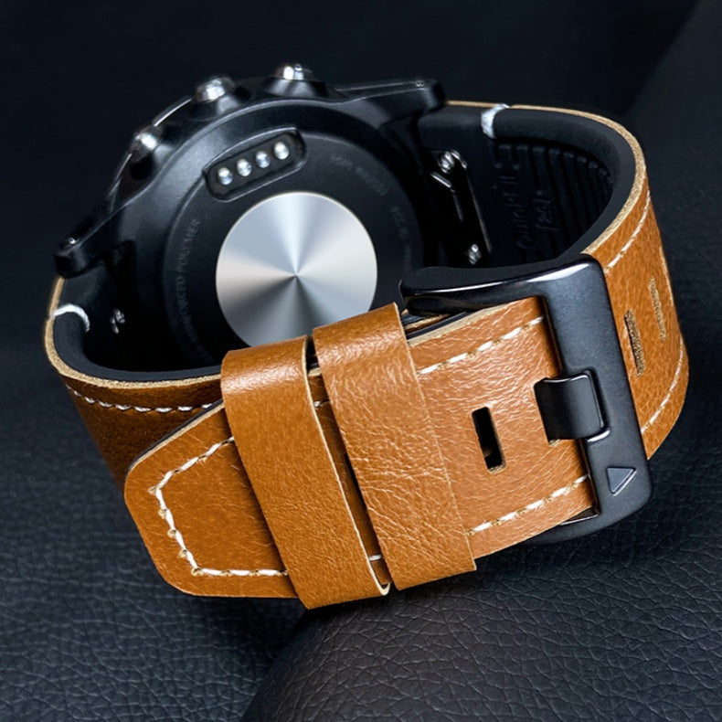 TPU+LeatherBand For Garmin Fenix 8 7X 6X Pro