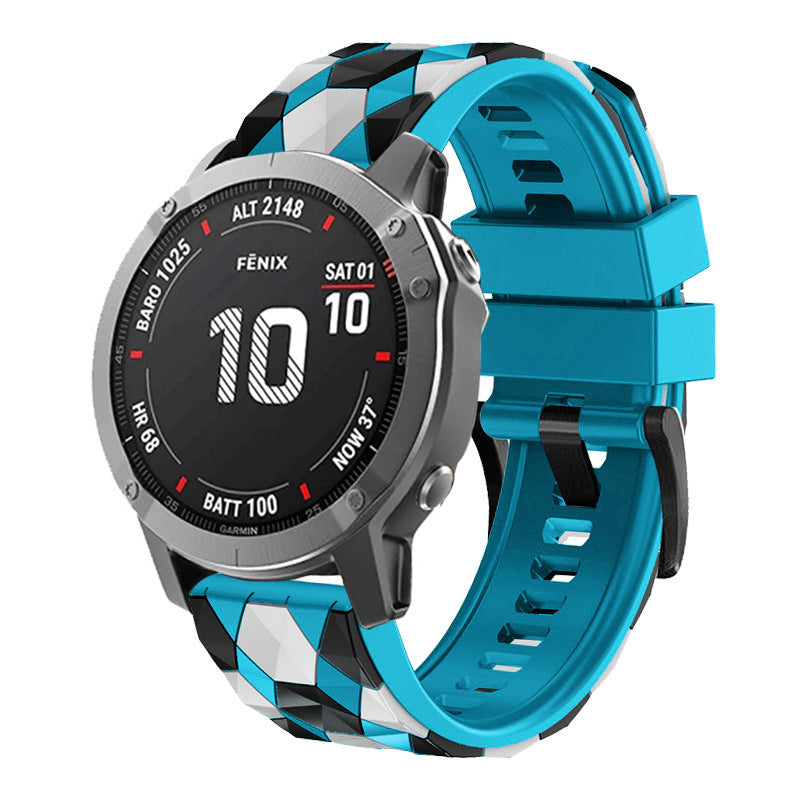Football Pattern Sports Strap for Garmin Fenix 8 7 7X 6 6X 5X