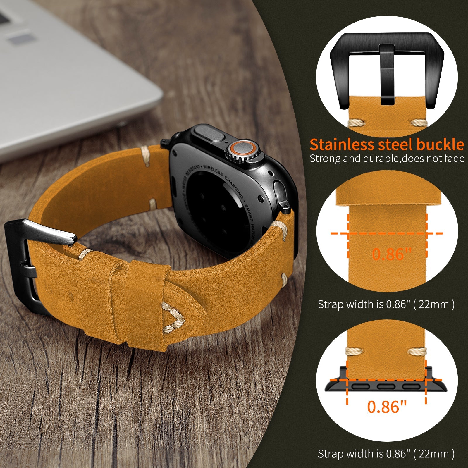 Vintage Leather Apple Watch Strap