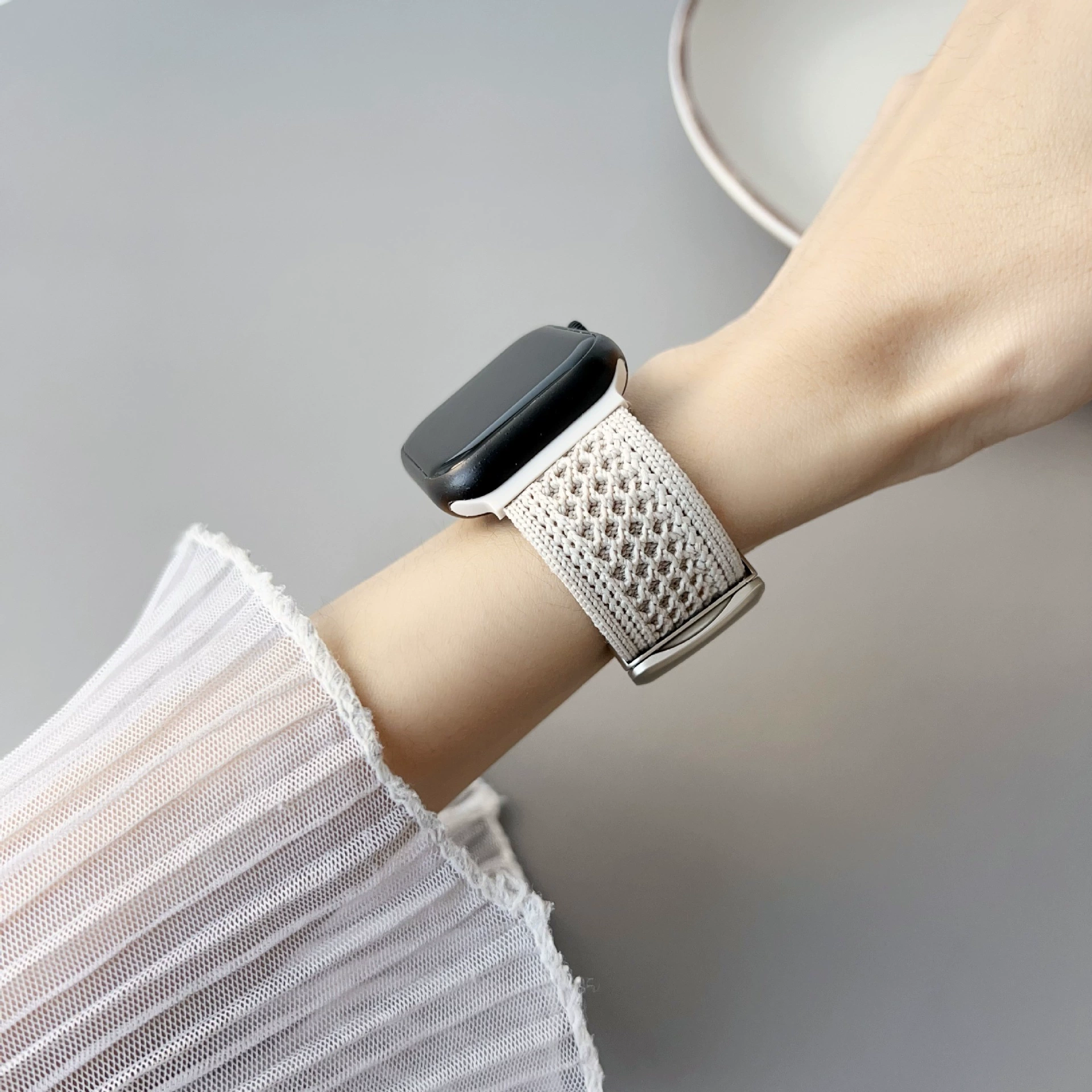 Braided Mesh Nylon Loop with Magnetic Clasp For Apple Watch