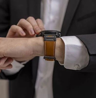 Genuine Leather Strap - For Garmin Fenix 8 7x 6x 5x Pro