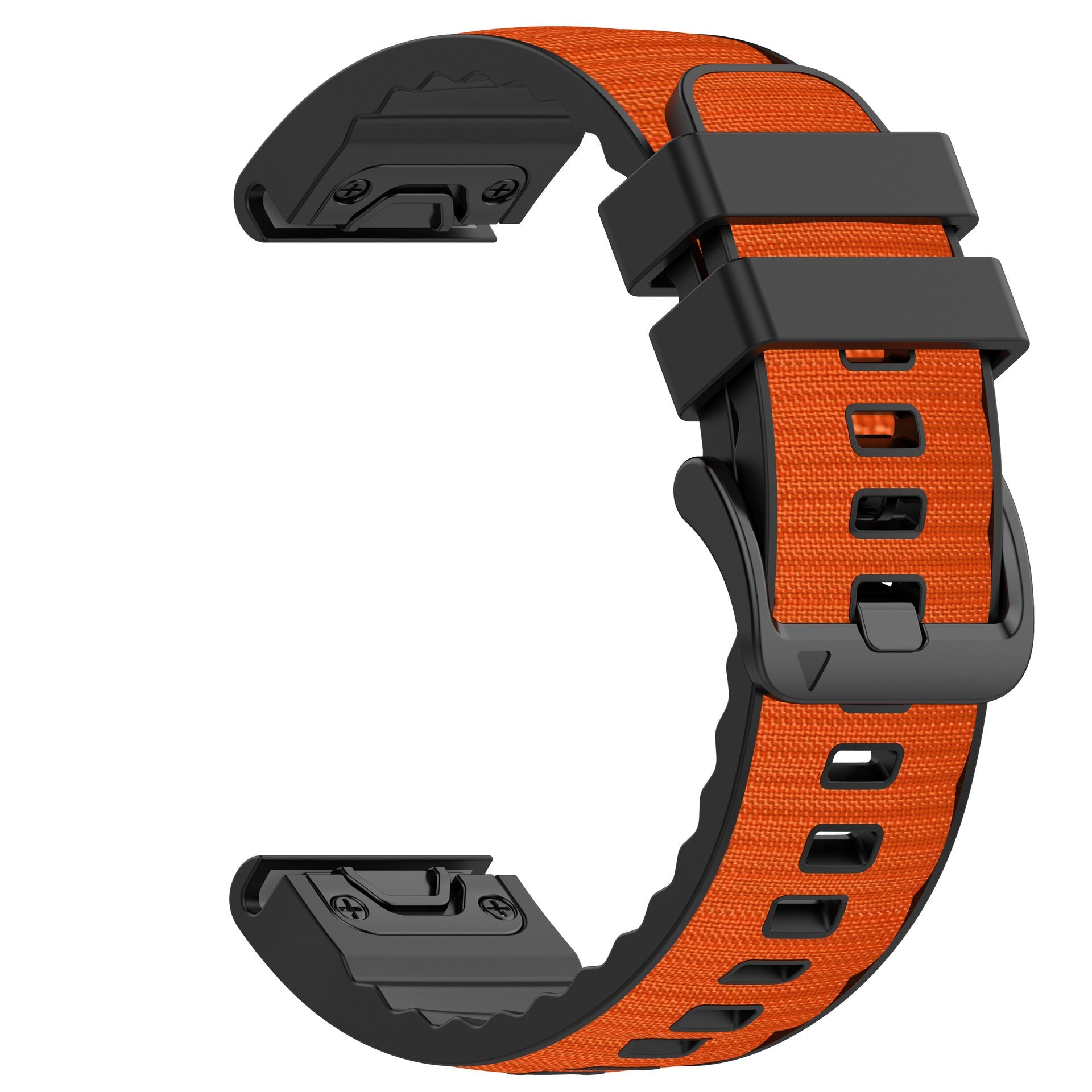 Silicone Leather + Nylon Fabric Strap For Garmin