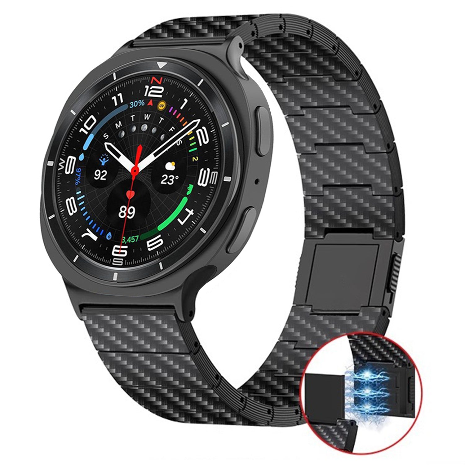 Carbon Fiber Band For Samsung Galaxy Watch Ultra/Watch 8 Classic