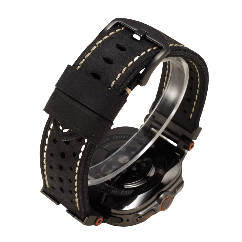 Armor Metal Leather Strap for Samsung Watch Ultra 47mm