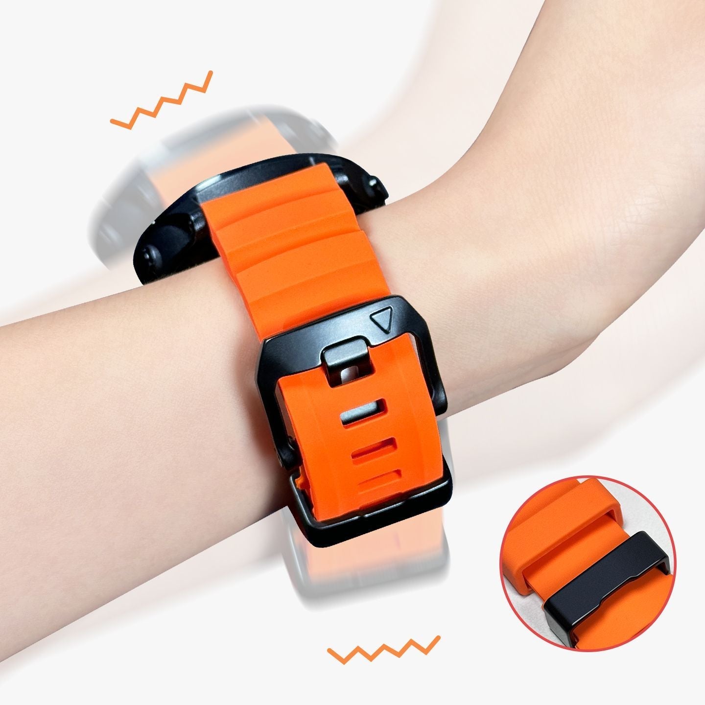 Super Titan Sport Silicone Band For Garmin Fenix 8 7 7X 6