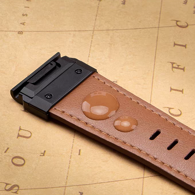 Genuine Leather Strap - For Garmin Fenix 8 7x 6x 5x Pro