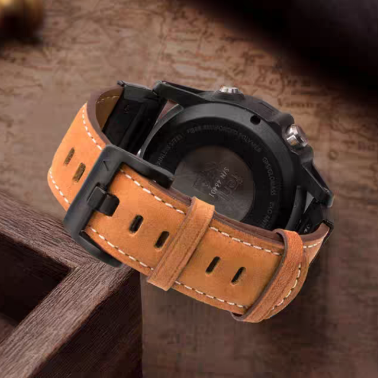 Genuine Leather Strap - For Garmin Fenix 8 7x 6x 5x Pro