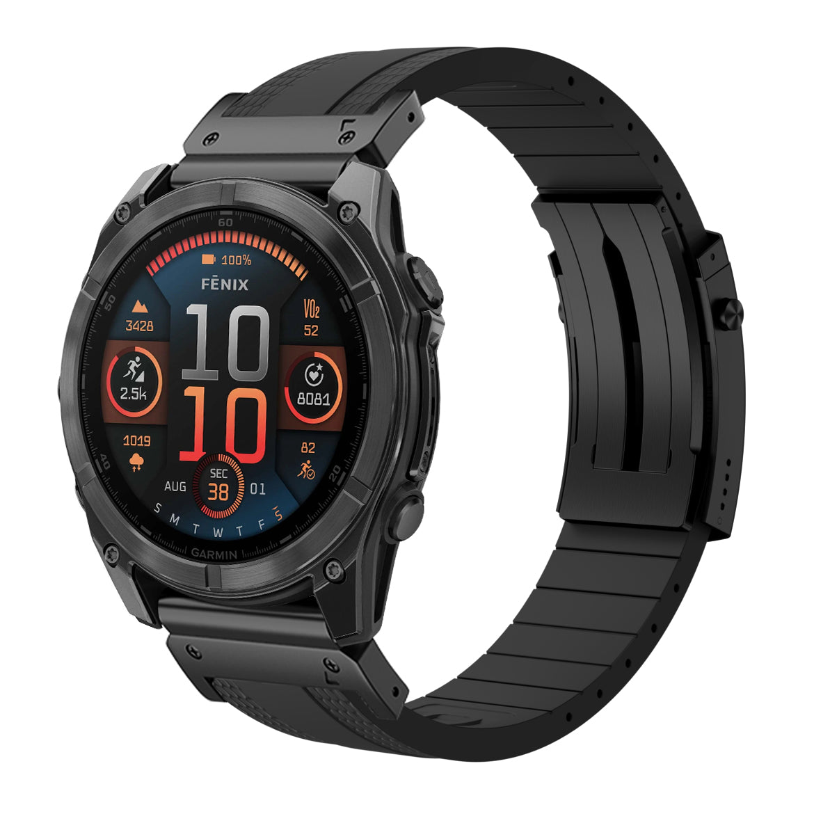 Fluororubber Luxe Band  for Garmin Fenix 8 5X 6 Pro 6X 7 7X-