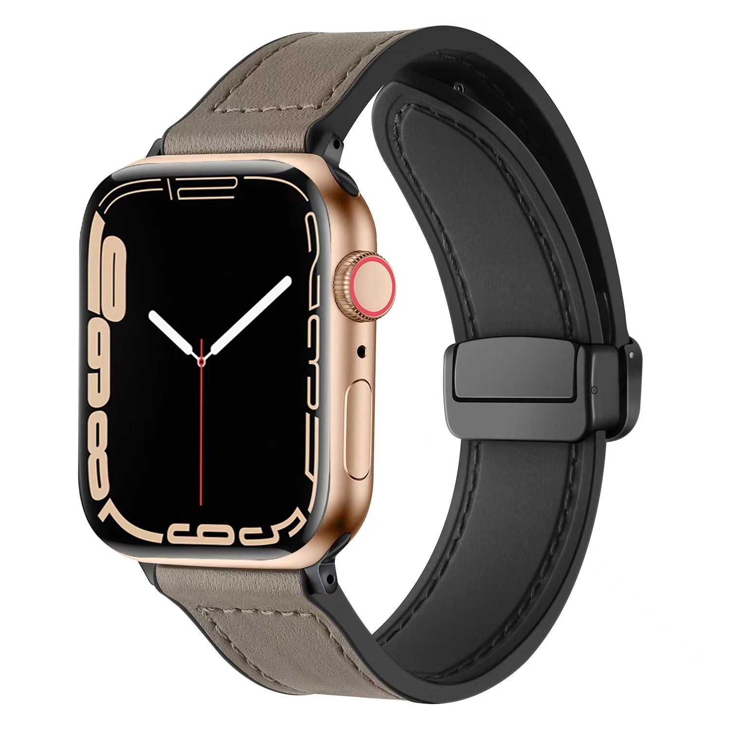 Silicone Magnetic Leather Strap For Apple Watch