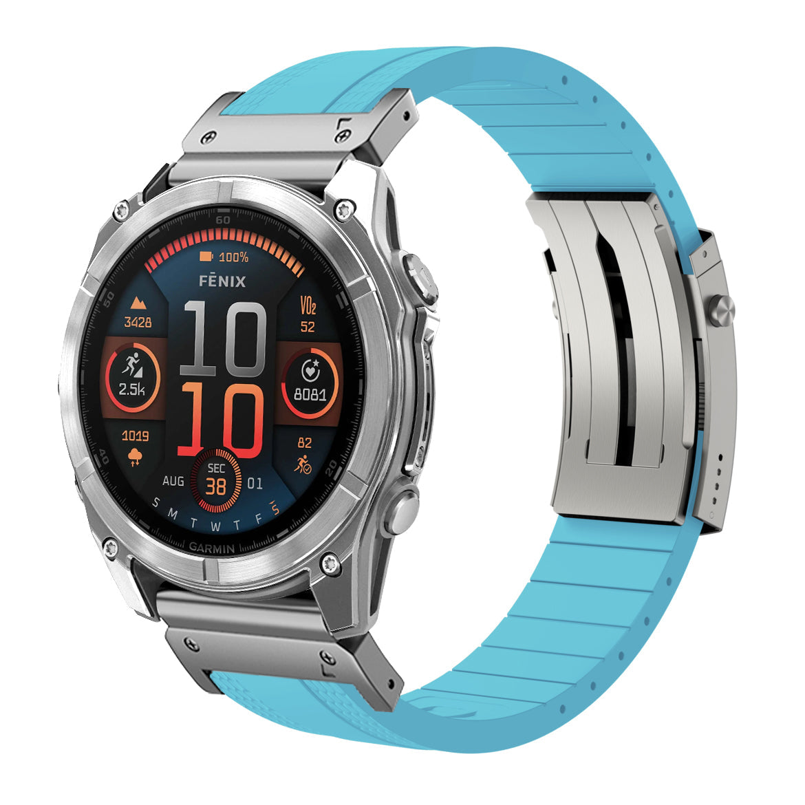 Fluororubber Luxe Band  for Garmin Fenix 8 5X 6 Pro 6X 7 7X-