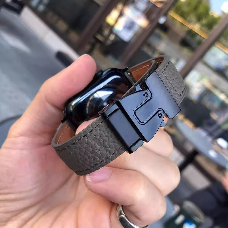 Magnetic Buckle Leather Band for Apple Watch