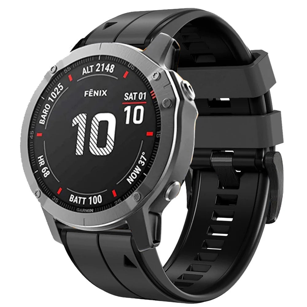 Soft Silicone Strap for Garmin Fenix 8/7X/Fenix 6X 5X
