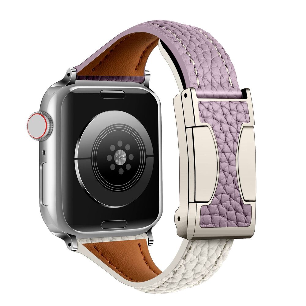 Textured Leather Strap For Apple Watch