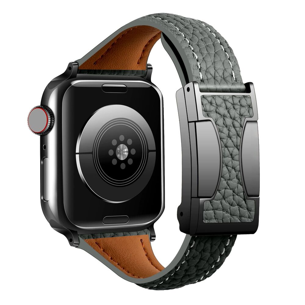 Textured Leather Strap For Apple Watch
