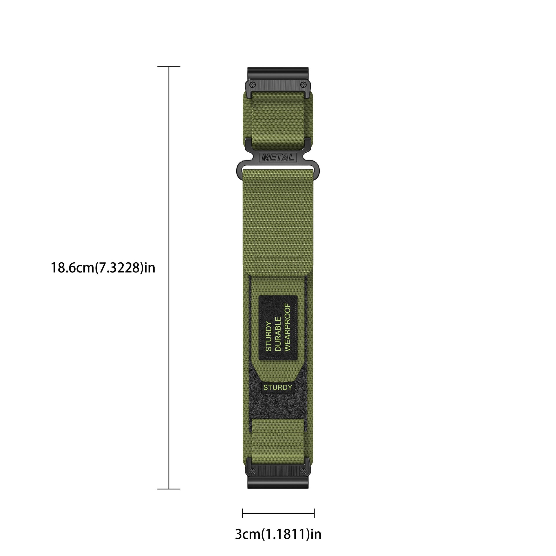 Nylon Canvas Loop Velcro Strap For Garmin