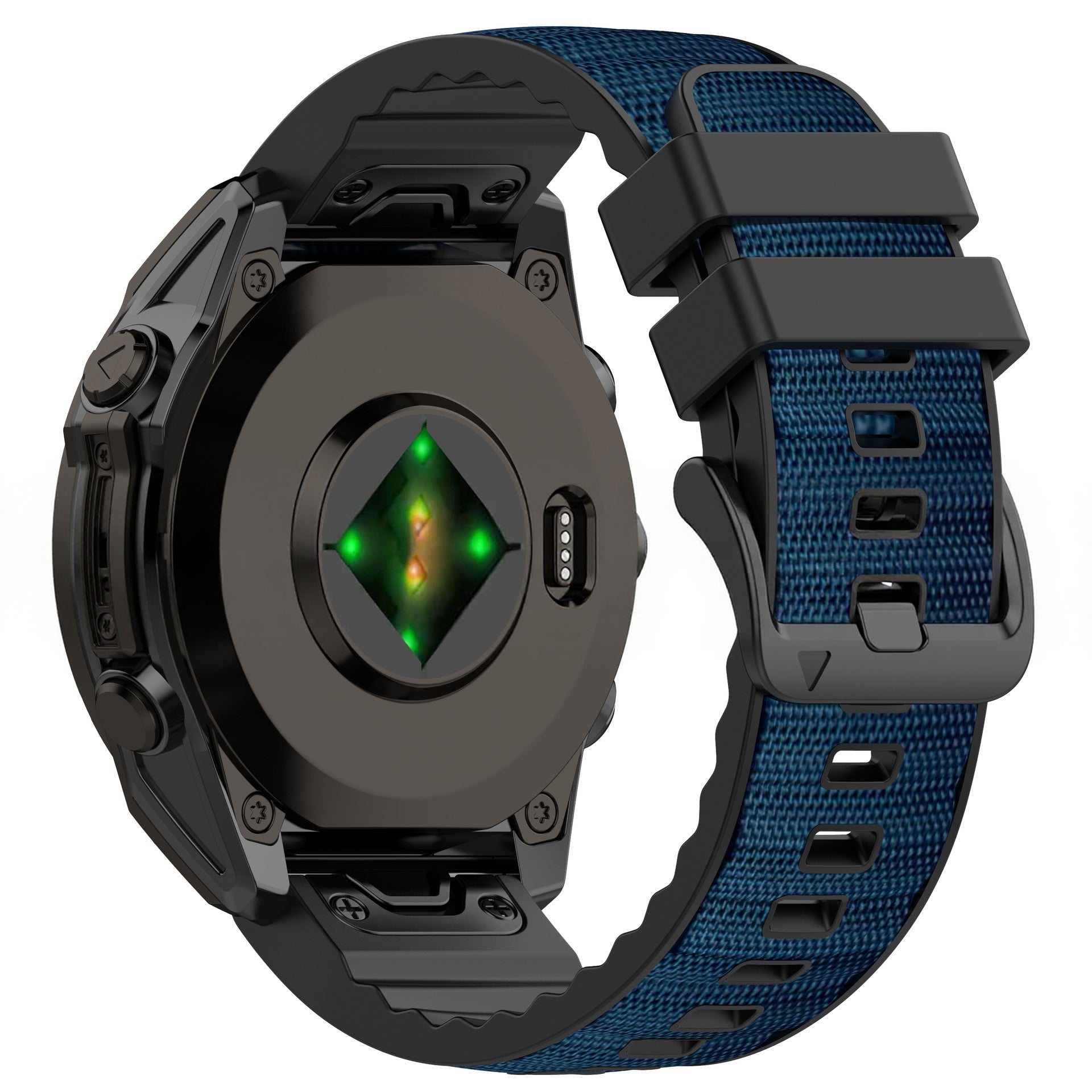 Silicone Leather + Nylon Fabric Strap For Garmin