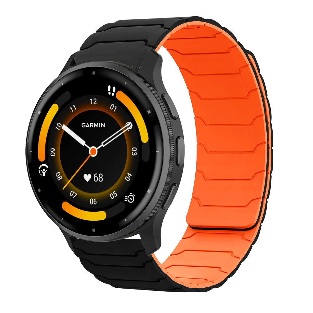 Armor Silicone Magnetic Watch Strap for Garmin Forerunner245/255s/Venu/Venu2