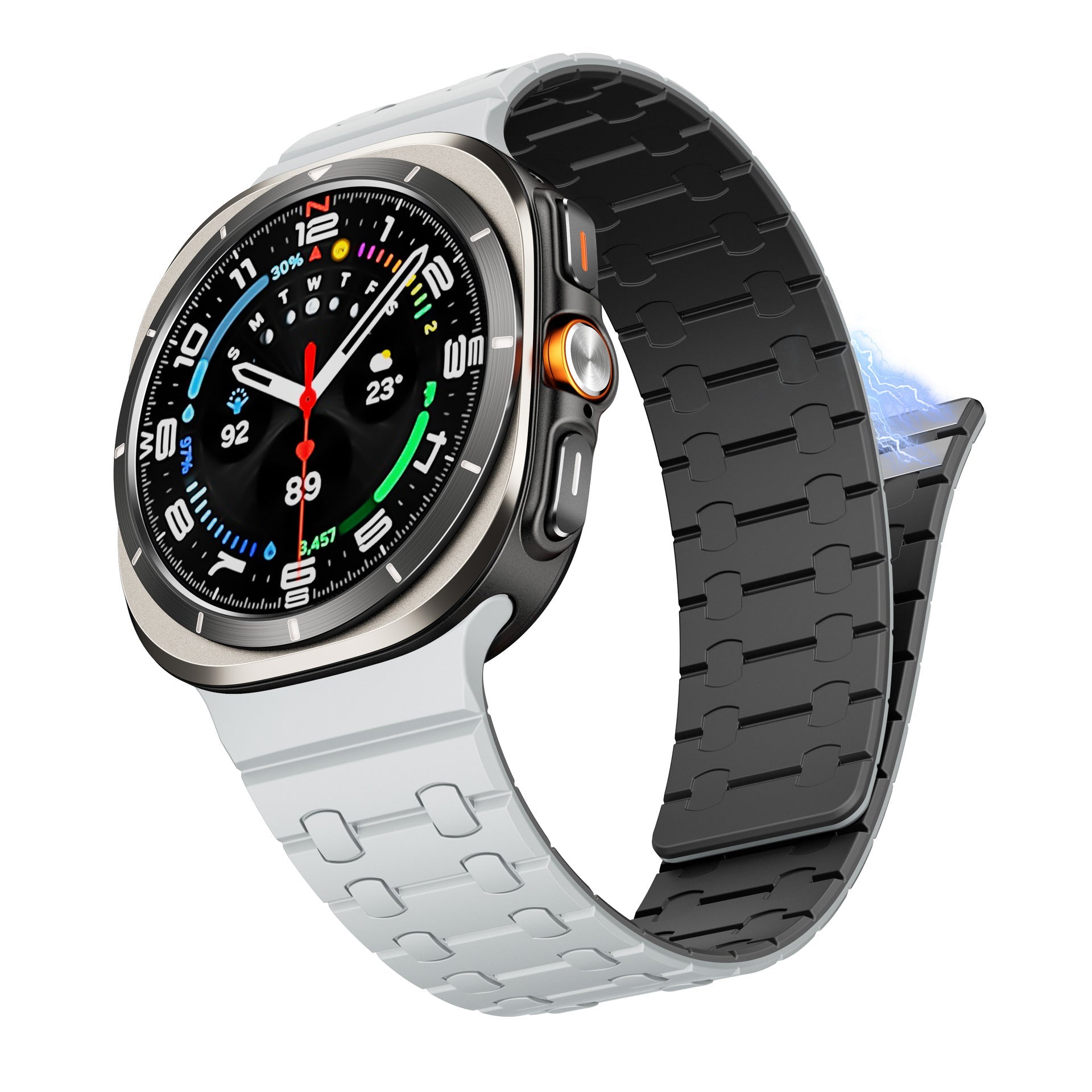 Magnetic Silicone Strap For Samunsg Watch Ultra