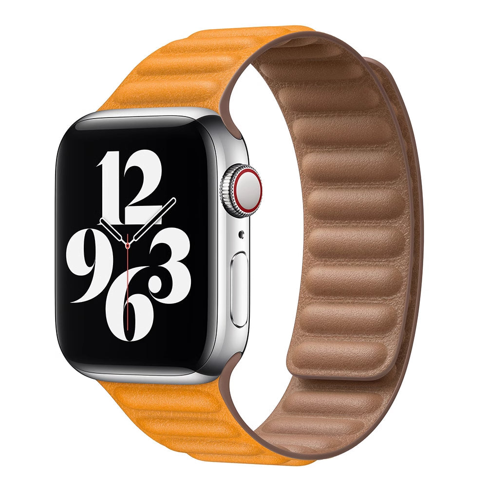 Magnetic Leather Link Band For Apple Watch