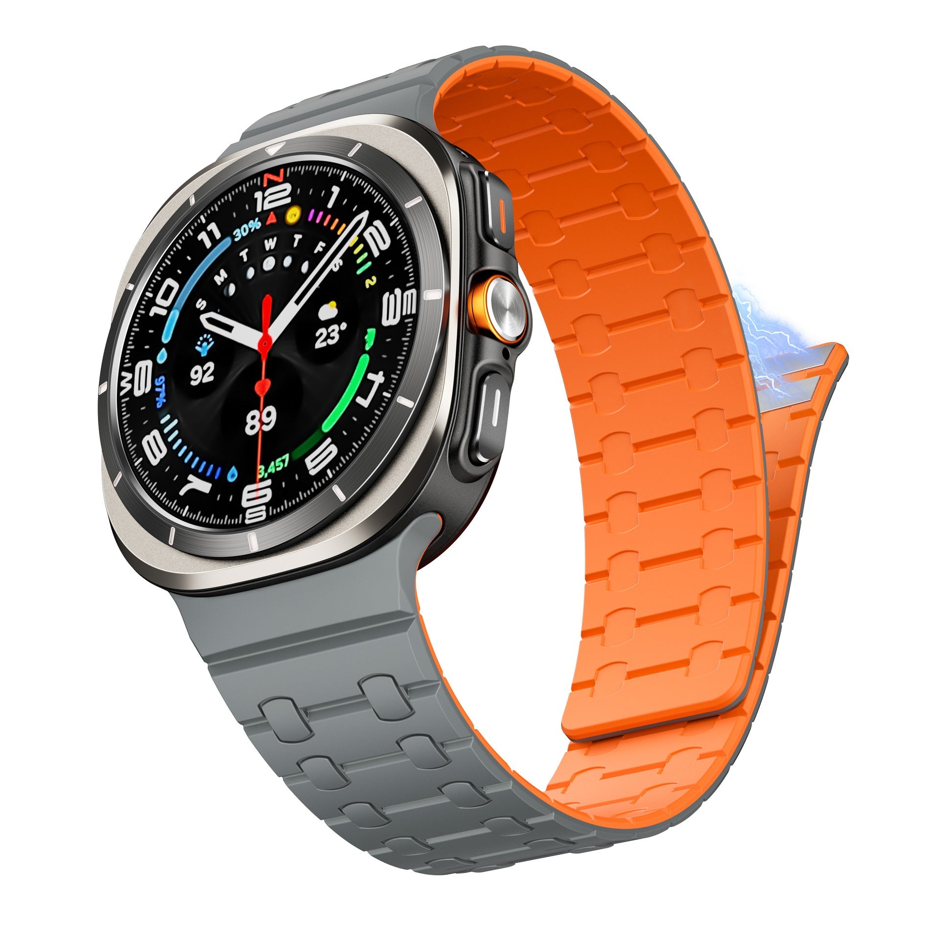 Magnetic Silicone Strap For Samunsg Watch Ultra