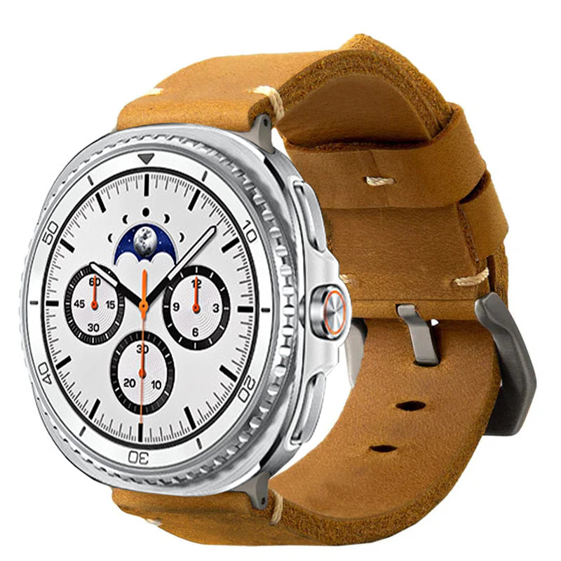 Vintage Leather Band For Samsung Galaxy Watch 8 Classic/Samsung Watch Ultra/ 8 /7/6 /5 Pro/5/4