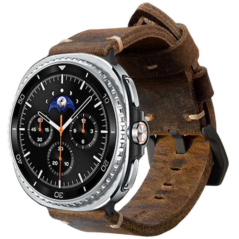 Vintage Leather Band For Samsung Galaxy Watch 8 Classic/Samsung Watch Ultra/ 8 /7/6 /5 Pro/5/4