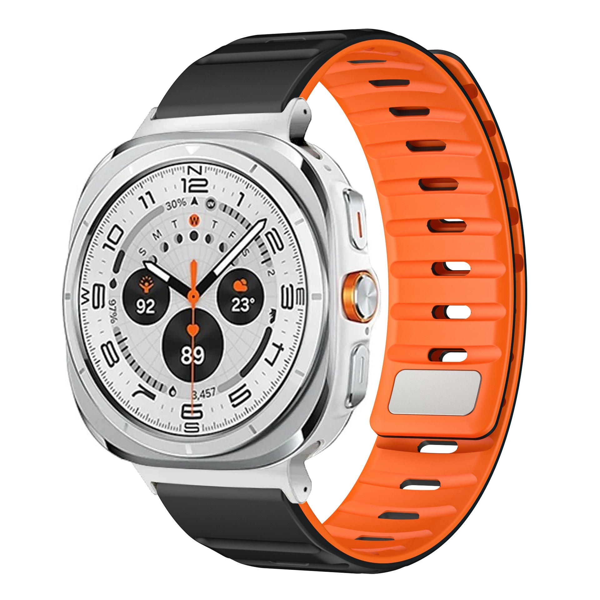 Sport Silicone Magnetic Buckle Watch Strap for Samsung Galaxy Watch 7 Ultra