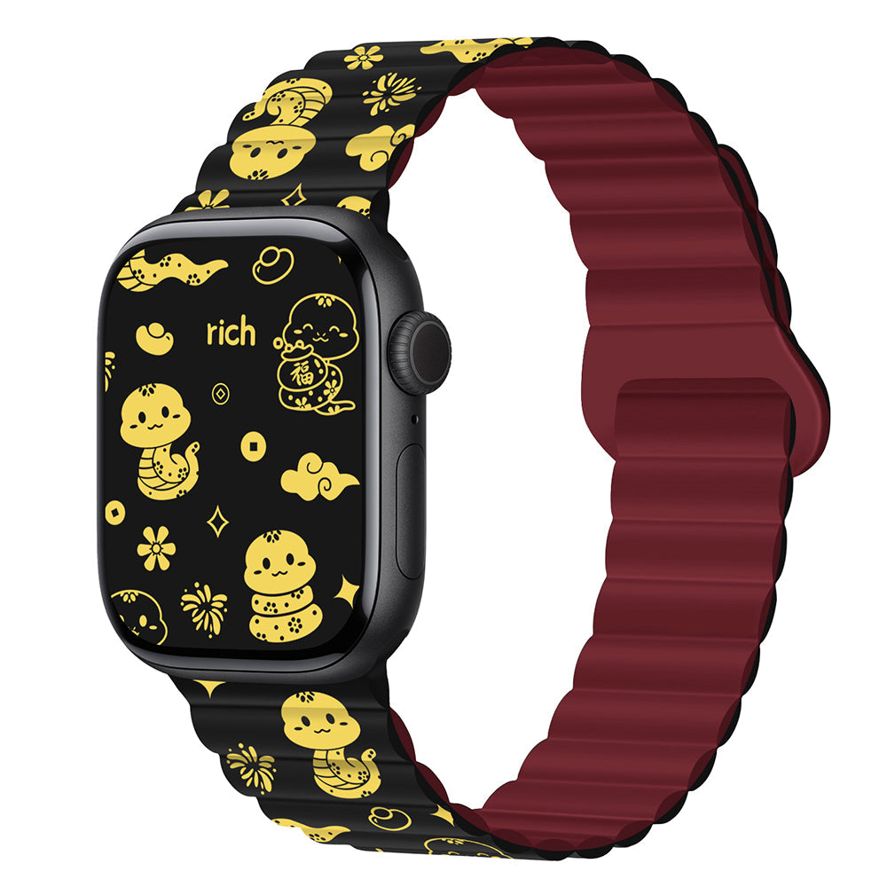 Magnetic silicone strap for Apple Watch