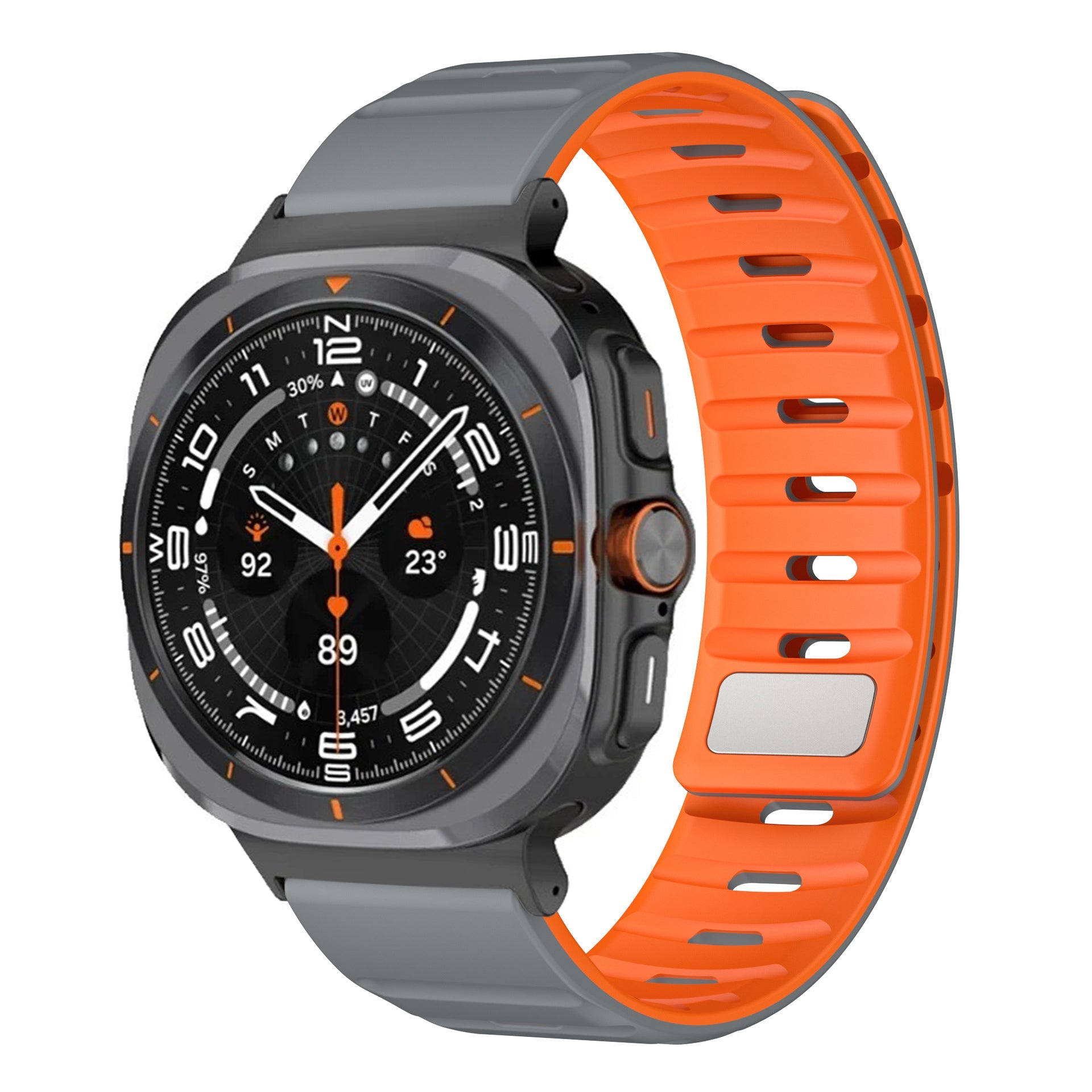 Sport Silicone Magnetic Buckle Watch Strap for Samsung Galaxy Watch 7 Ultra