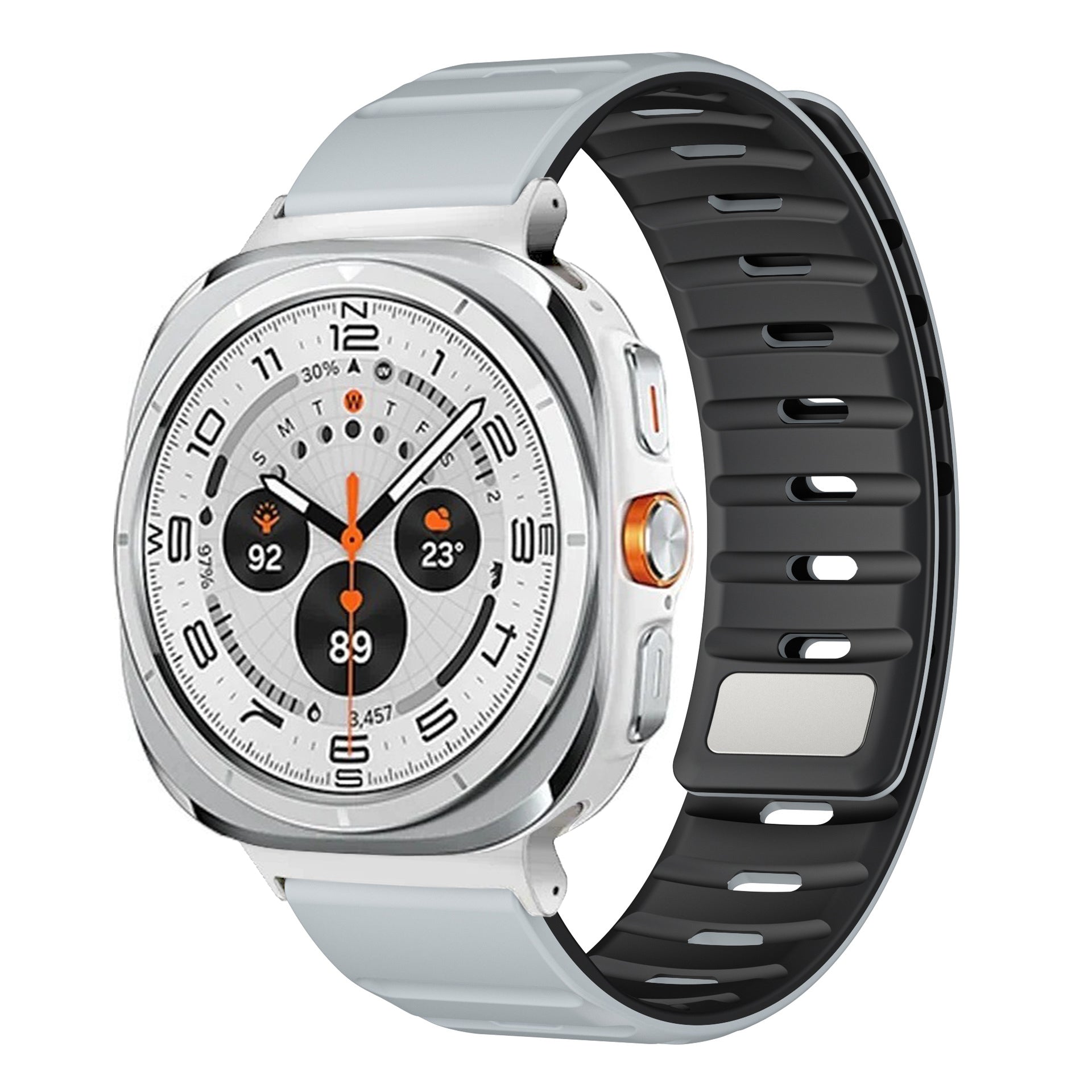 Sport Silicone Magnetic Buckle Watch Strap for Samsung Galaxy Watch 7 Ultra