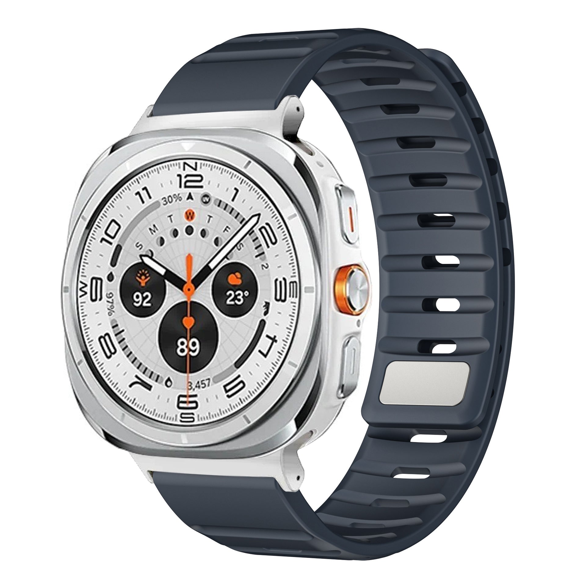 Sport Silicone Magnetic Buckle Watch Strap for Samsung Galaxy Watch 7 Ultra